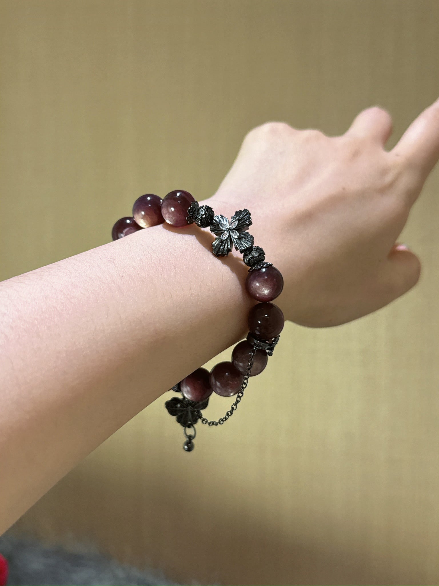 ▫️▪️ Purple lipidolite bracelet